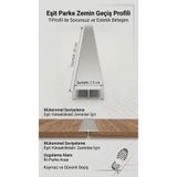 Zirve Alüminyum Kapı Eşik Profili Parke Kapı Altı Çıtası T Model 2.5cm x 8mm Alüminyum Gri 80 cm' ye Kadar Özel Ölçü
