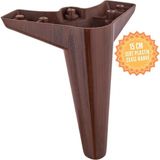 Zirve Ceviz 15 cm Plastik Mobilya Ayağı, Lüks Metal Mobilya Ayak, Koltuk, Dolap, Şifonyer Ayak