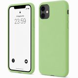 ZİRVE iPhone 11 İle Uyumlu Kılıf İçi Kadife Yüksek Kalite Tam Uyum İLAS Yumuşak Silikon Telefon Kılıfı Fıstık Yeşil