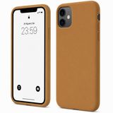 ZİRVE iPhone 11 İle Uyumlu Kılıf İçi Kadife Yüksek Kalite Tam Uyum İLAS Yumuşak Silikon Telefon Kılıfı Kahverengi