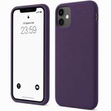 ZİRVE iPhone 12/12 Pro İle Uyumlu Kılıf İçi Kadife Yüksek Kalite Tam Uyum İLAS Yumuşak Silikon Telefon Kılıfı Derin Mor
