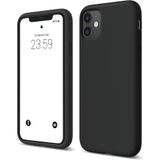 ZİRVE iPhone 12/12 Pro İle Uyumlu Kılıf İçi Kadife Yüksek Kalite Tam Uyum İLAS Yumuşak Silikon Telefon Kılıfı Fıstık Siyah