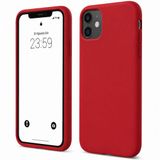 ZİRVE iPhone 12/12 Pro İle Uyumlu Kılıf İçi Kadife Yüksek Kalite Tam Uyum İLAS Yumuşak Silikon Telefon Kılıfı Kırmızı