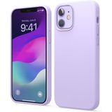 ZİRVE iPhone 12/12 Pro İle Uyumlu Kılıf İçi Kadife Yüksek Kalite Tam Uyum İLAS Yumuşak Silikon Telefon Kılıfı Lila
