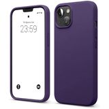 ZİRVE iPhone 13 İle Uyumlu Kılıf İçi Kadife Yüksek Kalite Tam Uyum İLAS Yumuşak Silikon Telefon Kılıfı Derin Mor