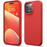 ZİRVE iPhone 13 Pro Max İle Uyumlu Kılıf İçi Kadife Yüksek Kalite Tam Uyum İLAS Yumuşak Silikon Telefon Kılıfı Kırmızı