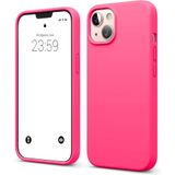 ZİRVE iPhone 14 İle Uyumlu Kılıf İçi Kadife Yüksek Kalite Tam Uyum İLAS Yumuşak Silikon Telefon Kılıfı Neon Pembe