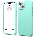 ZİRVE iPhone 14 İle Uyumlu Kılıf İçi Kadife Yüksek Kalite Tam Uyum İLAS Yumuşak Silikon Telefon Kılıfı Turkuaz