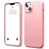 ZİRVE iPhone 14 Plus İle Uyumlu Kılıf İçi Kadife Yüksek Kalite Tam Uyum İLAS Yumuşak Silikon Telefon Kılıfı Şeker Pembe