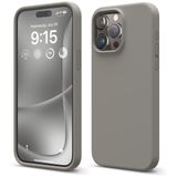 ZİRVE iPhone 14 Pro İle Uyumlu Kılıf İçi Kadife Yüksek Kalite Tam Uyum İLAS Yumuşak Silikon Telefon Kılıfı Gri