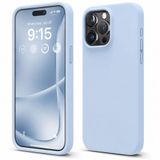 ZİRVE iPhone 14 Pro Max İle Uyumlu Kılıf İçi Kadife Yüksek Kalite Tam Uyum İLAS Yumuşak Silikon Telefon Kılıfı Bebek Mavi