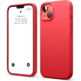 ZİRVE iPhone 15 İle Uyumlu Kılıf İçi Kadife Yüksek Kalite Tam Uyum İLAS Yumuşak Silikon Telefon Kılıfı Kırmızı