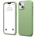 ZİRVE iPhone 15 Plus İle Uyumlu Kılıf İçi Kadife Yüksek Kalite Tam Uyum İLAS Yumuşak Silikon Telefon Kılıfı Fıstık Yeşil
