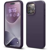ZİRVE iPhone 15 Pro İle Uyumlu Kılıf İçi Kadife Yüksek Kalite Tam Uyum İLAS Yumuşak Silikon Telefon Kılıfı Derin Mor