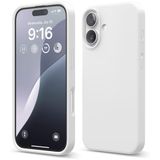 ZİRVE iPhone 16 İle Uyumlu Kılıf İçi Kadife Yüksek Kalite Tam Uyum İLAS Yumuşak Silikon Telefon Kılıfı Beyaz