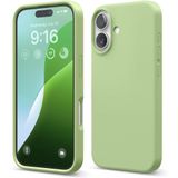 ZİRVE iPhone 16 İle Uyumlu Kılıf İçi Kadife Yüksek Kalite Tam Uyum İLAS Yumuşak Silikon Telefon Kılıfı Fıstık Yeşil