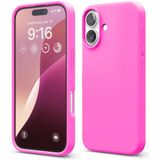 ZİRVE iPhone 16 İle Uyumlu Kılıf İçi Kadife Yüksek Kalite Tam Uyum İLAS Yumuşak Silikon Telefon Kılıfı Neon Pembe