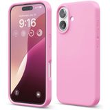 ZİRVE iPhone 16 İle Uyumlu Kılıf İçi Kadife Yüksek Kalite Tam Uyum İLAS Yumuşak Silikon Telefon Kılıfı Şeker Pembe