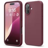 ZİRVE iPhone 16 Plus İle Uyumlu Kılıf İçi Kadife Yüksek Kalite Tam Uyum İLAS Yumuşak Silikon Telefon Kılıfı Bordo