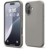 ZİRVE iPhone 16 Plus İle Uyumlu Kılıf İçi Kadife Yüksek Kalite Tam Uyum İLAS Yumuşak Silikon Telefon Kılıfı Gri