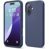 ZİRVE iPhone 16 Plus İle Uyumlu Kılıf İçi Kadife Yüksek Kalite Tam Uyum İLAS Yumuşak Silikon Telefon Kılıfı Lacivert