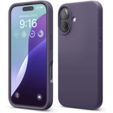 ZİRVE iPhone 17 İle Uyumlu Kılıf İçi Kadife Yüksek Kalite Tam Uyum İLAS Yumuşak Silikon Telefon Kılıfı Derin Mor