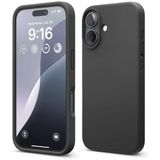 ZİRVE iPhone 17 İle Uyumlu Kılıf İçi Kadife Yüksek Kalite Tam Uyum İLAS Yumuşak Silikon Telefon Kılıfı Siyah