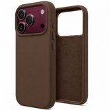 ZİRVE iPhone 17 Pro İle Uyumlu Kılıf İçi Kadife Yüksek Kalite Tam Uyum İLAS Yumuşak Silikon Telefon Kılıfı Kahverengi