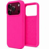 ZİRVE iPhone 17 Pro İle Uyumlu Kılıf İçi Kadife Yüksek Kalite Tam Uyum İLAS Yumuşak Silikon Telefon Kılıfı Neon Pembe