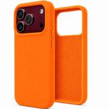 ZİRVE iPhone 17 Pro İle Uyumlu Kılıf İçi Kadife Yüksek Kalite Tam Uyum İLAS Yumuşak Silikon Telefon Kılıfı Turuncu