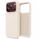 ZİRVE iPhone 17 Pro Max İle Uyumlu Kılıf İçi Kadife Yüksek Kalite Tam Uyum İLAS Yumuşak Silikon Telefon Kılıfı Krem