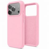 ZİRVE iPhone 17 Pro Max İle Uyumlu Kılıf İçi Kadife Yüksek Kalite Tam Uyum İLAS Yumuşak Silikon Telefon Kılıfı Şeker Pembe