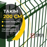 Zirve Tel Örgü Panel Çit Takımı 200X250 (Aparatlı)