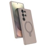 ZİRVE TREND Galaxy S23 Ultra ile Uyumlu Kılıf Regal Magsafe ile Uyumlu Kablosuz Şarj Özellikli Stand Olabilen Yüksek Kalite Telefon Kılıfı Çöl Titanyum