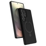 ZİRVE TREND Galaxy S24 Ultra ile Uyumlu Kılıf Regal Magsafe ile Uyumlu Kablosuz Şarj Özellikli Stand Olabilen Yüksek Kalite Telefon Kılıfı Siyah