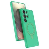 ZİRVE TREND Galaxy S24 Ultra ile Uyumlu Kılıf Regal Magsafe ile Uyumlu Kablosuz Şarj Özellikli Stand Olabilen Yüksek Kalite Telefon Kılıfı Yeşil