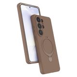 ZİRVE TREND Galaxy S26 Ultra ile Uyumlu Kılıf Regal Magsafe ile Uyumlu Kablosuz Şarj Özellikli Stand Olabilen Yüksek Kalite Telefon Kılıfı Çöl Titanyum