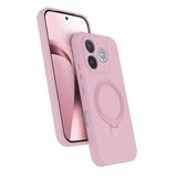 ZİRVE TREND Huawei Honor 600 Lite ile Uyumlu Kılıf Regal Magsafe ile Uyumlu Kablosuz Şarj Özellikli Stand Olabilen Yüksek Kalite Telefon Kılıfı Pembe