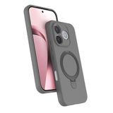 ZİRVE TREND Huawei Honor 600 Lite ile Uyumlu Kılıf Regal Magsafe ile Uyumlu Kablosuz Şarj Özellikli Stand Olabilen Yüksek Kalite Telefon Kılıfı Titan Gri