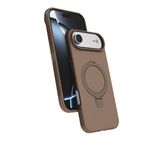 ZİRVE TREND iPhone 17 Air ile Uyumlu Kılıf Regal Magsafe ile Uyumlu Kablosuz Şarj Özellikli Stand Olabilen Yüksek Kalite Telefon Kılıfı Çöl Titanyum