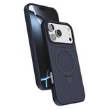 ZİRVE TREND iPhone 17 Pro ile Uyumlu Kılıf Regal Magsafe ile Uyumlu Kablosuz Şarj Özellikli Stand Olabilen Yüksek Kalite Telefon Kılıfı Lacivert