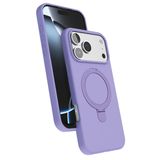 ZİRVE TREND iPhone 17 Pro ile Uyumlu Kılıf Regal Magsafe ile Uyumlu Kablosuz Şarj Özellikli Stand Olabilen Yüksek Kalite Telefon Kılıfı Lila