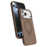 ZİRVE TREND iPhone 17 Pro Max ile Uyumlu Kılıf Regal Magsafe ile Uyumlu Kablosuz Şarj Özellikli Stand Olabilen Yüksek Kalite Telefon Kılıfı Çöl Titanyum