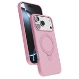 ZİRVE TREND iPhone 17 Pro Max ile Uyumlu Kılıf Regal Magsafe ile Uyumlu Kablosuz Şarj Özellikli Stand Olabilen Yüksek Kalite Telefon Kılıfı Pembe