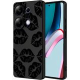 ZİRVE Xiaomi Redmi Note 13 Pro 4G İle Uyumlu Kılıf Kadife İç Yüzey Özel Tasarım Baskılı Kamera Korumalı Yüksek Kalite Telefon Kılıfı WİNS Siyah Kiss