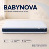 Zish Home Babynova Sünger Bebek ve Çocuk Yatağı | Çift Fermuarlı Yıkanabilir Kılıf | Beşik, Park Yatak | 12 cm - 60 x 130 cm