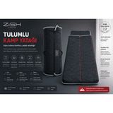Zish Home Flexi Evo Antrasit Gri Uyku Tulumlu Fermuarlı Katlanır Kamp Yatağı | 6 cm Kalınlık, 24 DNS Sünger | Karavan, Çadır ve Araç İçi İçin Taşınabilir Outdoor Yatak - 90 x 200 cm
