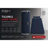Zish Home Flexi Evo Mavi Uyku Tulumlu Fermuarlı Katlanır Kamp Yatağı | 6 cm Kalınlık, 24 DNS Sünger | Karavan, Çadır ve Araç İçi İçin Taşınabilir Outdoor Yatak - 100 x 200 cm