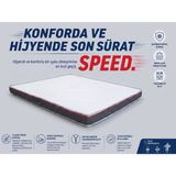 Zish Home SPEED 8 cm Visco Katmanlı Yatak Pedi, Topper ve Şilte | Yıkanabilir Fermuarlı Kılıf | Yer Yatağı, Misafir Yatağı, Kanepe ve Koltuk Üstü | Clean Fresh Kumaş - Beyaz - Antrasit - 140 x 190 cm