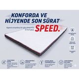 Zish Home SPEED 8 cm Visco Katmanlı Yatak Pedi, Topper ve Şilte | Yıkanabilir Fermuarlı Kılıf | Yer Yatağı, Misafir Yatağı, Kanepe ve Koltuk Üstü | Clean Fresh Kumaş - Beyaz - Antrasit - 80 x 180 cm
